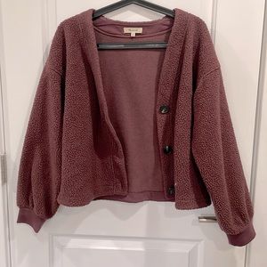 Madewell fleece cardigan. Size small. NWOT
